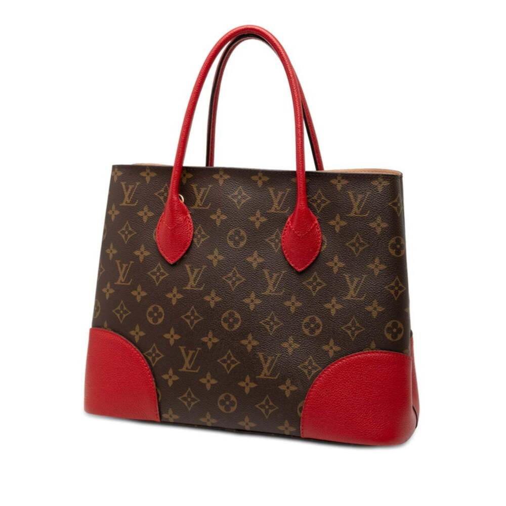 LOUIS VUITTON Authentic Brown Monogram Leather Tote Bag - Picture 2 of 6